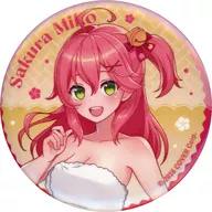 Miko Sakura (Furo Agari ver.) "Virtual YouTuber Hololive × gokurakuyu RAKUSPA Collaboration 5th flora Elf Trading metal badge Isshin ver."