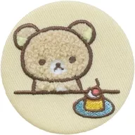 Rilakkuma (Pudding) "Rilakkuma Secret Fluffy Boa metal badge"