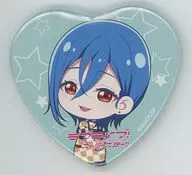 Wakana Shiki "Love Live! Superstar! POP UP STORE in base yard Mini Character Illustrated Heart metal badge"