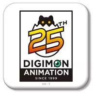 [New] 25th Anniversary ver. Square metal badge "DIGIMON ADVENTURE"