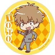 8. Tsutsumaru ISSHIKI' Kamonohashi Ron no Kintsuri Ron & Toto no Nakayoshi metal badge'