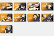 All 9 kinds set "Haikyu! TD metal badge 5th period action copyright hot stamping ver. Karasuno"