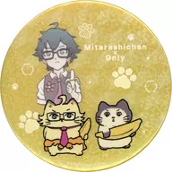 Mitarashi Chan x Onri Trading Big Holo- metal badge "Neko ni Renata Ojisan x Dozuru Co. Collaboration Animation Fair"