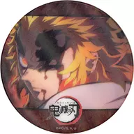 Kyojuro Rengoku (F pattern) "Fourth anniversary memorial flame pillar of Demon Slayer: Kimetsu no Yaiba Mugen Train : Kyojuro Rengoku Cafe ×ufotable Cafe× Machi ★ Asobi CAFE×ufotable DINING×ufotable CINEMA Random Animation metal badge"