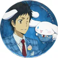 Takeshi Yamamoto × Cinnamoroll (life-size) hologram metal badge "Sanrio Anime Store KUJI ×eeo KUJI Home Teacher Hit Man REBORN! × Sanrio Character Cters" C Prize