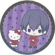 "Sanrio Anime Store KUJI ×eeo KUJI Homemaker Hit Man REBORN! X Sanrio Character C's" C Prize by Kyoya Hibaku × Hello Kitty (Mini Character) Hologram metal badge