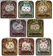 Set of 8 kinds, Stained glass style acrylic badge "Chiigawa KUJI, Chiigawa is kind of small and cute little guy, Shikakaruchiikawa"