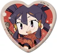 A. サクナヒメ heart-shaped metal badge' Amenohohi no サクナヒメ'