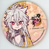 Kogitsune maru kneeling metal badge with mount "Tsurugi Ranmai -ONLINE - 10th anniversary first ×animatecafe"