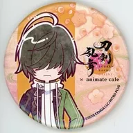 "Tsurugi Ranmai -ONLINE - 10th Anniversary First ×animatecafe", a metal badge with a mount kneeling in Kuwanae.