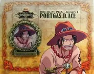 波特卡斯・D・艾斯生日胸針(1月1日)"航海王One Piece>麥稈店限定