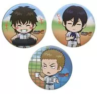 Sawamura Eijun & Furuya Akatsuki & Kanamaru Shinji Three metal badge Set Mini Character Irusu Resonzu 「 Ichiban KUJI Ace of Diamond ~ Who are we? Champion Aomichi! ~ 」 M Award