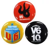 V6 metal badge Set Vol. 2 (3 pcs) "V6 10th Anniversary Concert 2005 musicmind"