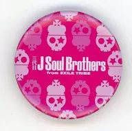 Third generation J Soul Brothers (allover pattern skull / background pink) final metal badge "Third generation J Soul Brothers LIVE TOUR 2015" BLUE PLANET "additional performance goods