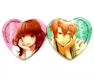 カルディア＆ヴィクター・フランケンシュタイン ハート型缶バッジセット(2個セット) 「Code：Realize ～祝福の未来～」 B’s-LOG別冊 オトメイトマガジン vol.23付録