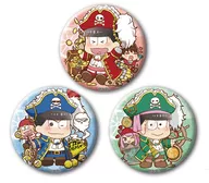 A. Osomatsu & Karamatsu & Cholo Matsu metal badge Set Kaizoku Matsu ver. (3 piezas) "Osomatsu san"