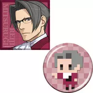 Miles Edgeworth metal badge 2-Piece Set 「 Ace Attorney 」