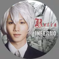 Keisuke Ueda (Licker) / Gacha with red letters metal badge 「 Butai 『 Inferno 』 」