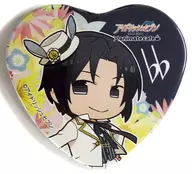 Kazuori Izumi "Ideal Seven ×animatecafe Trading Heart-type metal badge Rabbit Garden"