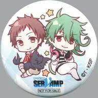 Shirota Mahiru & Watanuki Sakuraya Original metal badge 「 Ehone SERVAMP - Savanpu - Pon to! Acrylic strap Collection 」 Box Purchase benefits