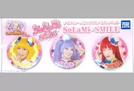 SoLaMi SMILE metal badge 3-Pack Set "Live Musical PriPara Mien Nanto Doke! Prism Voice"