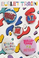 Super Express Gotouchi metal badge (5-piece set) "Bullet Train 5th Anniversary Tour 2017 『 Trans NIPPON Express 』" limited to Miyagi Prefecture venue