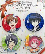 A 4-piece set of metal badge drawn by Yamato & Kyoto & Aoi & mily "Sega Collaboration Cafe Band Let's Do!" premium pair seat bonus