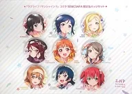 Aqours Limited metal badge Set (9 Pieces) 「 Love Live! Sunshine!! 」 C92 & C3AFA TOKYO 2017 Goods