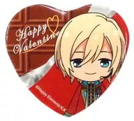 Tenshoin Hidenori Kuramoto "Ensemble Stars! Valentine's Day, Marukaku metal badge 2018 Ver. Purchase benefits Heart metal badge Group A"