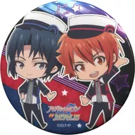 Kazuori Izumi & Riku Nanase (SD) Round Type metal badge "Ideal Seven in JOYPOLIS" Joypolice KUJI F