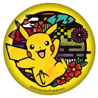 ピカチュウ(手上げ) 切り絵シリーズ 和紙缶バッジ 「ポケットモンスター」