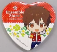 守沢 Chiaki "Ensemble Stars! ×animatecafe Trading Heart-shaped metal badge Yumenosaki Picnic ver. A Group"