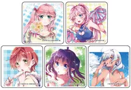 5-Type Set "Yumekui Character Acrylic Badge Square 01"