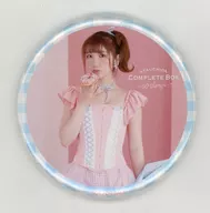 Aya Uchida (Waist / Background : Pink) metal badge 「 CD AYA UCHIDA Complete Box ~ 50 Songs ~ 」 Gamers Ltd. Random Purchase benefits