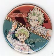 Izuku Midoriya & Eijiro Kirishima metal badge "MY HERO ACADEMIA x Stationery Cafe 2018" Collaboration Menu Order Privilege