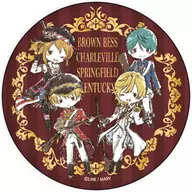 "The Thousand Musketeers Graph Art Design metal badge 01" BOX Purchase benefits