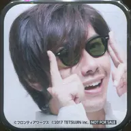 Takuya Sato (Double-Handed Sunglasses) Original Coaster Mini metal badge "Takuya Sato no 『 Yoroi! 』 x Karaoke no Tetsujin Vol. 2" Drink Order Bonus