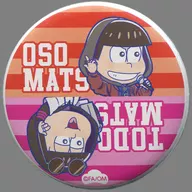 Osomatsu & Todomatsu "Egi-no- Osomatsu ×COLLABO CAFE HONPO Mini Character metal badge"