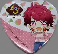 Sakiya SAKUMA' A3! (A-three) ×animatecafe Trading Heart metal badge strawberry picking ver. A group'