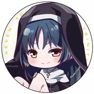 Akio Fudou "Trinity Seven Theater version - Tenku Library and Shinbeni no Mao - metal badge 01. Mini Character"