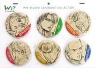 Colección WIT STUDIO metal badge (conjunto de 6 tipos D) "Ataque a los Titanes WIT STUDIO MINI SHOP 2018 SUMMER"