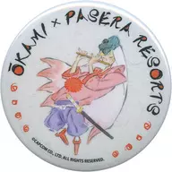Metal badge original de Ushiwaka "Ogami ×PASERA RESORTS Collaboration Café" Menú especial