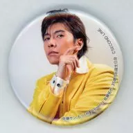 Takuya Sato (background white / left facing) metal badge "San Sato, One More Drink Presents Takuya Sato, 35-year-old birthday party"