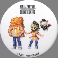 Fayisa Squirrel & Famichiki Senpai metal badge "FINAL FANTASY Brave Exvius x Family Mart 1st Product Purchase benefits"