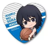 Mokichi Yo Mini Character Heart metal badge 「 Ahiru no Sora 」