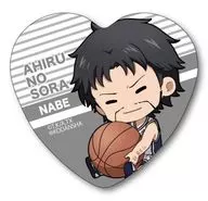 Ryuhei NABESHIMA Mini Character Heart metal badge' Ahiru no Sora'