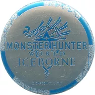 Title logo (Monster Hunter World : Iceborn) "MONSTER HUNTER×NAKED MONSTER HUNTER 15th Anniversary Exhibition -THE QUEST - Metal metal badge"