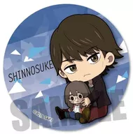 Shinnosuke 金室 metal badge Mini Character "People who know the blue of the sky"