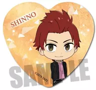 SHIN NO HEART metal badge "PEOPLE WHO KNOW THE BLUE OF THE SKY"