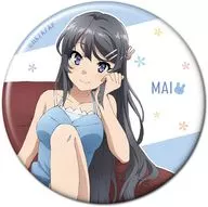 Design 01 (Sakurajima Asaginu A) metal badge "Seishun Butataku wa Yumemiru Shōjo no Yume ni Naru Wakaba no Yume"